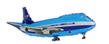 Palloncino in Foil 39" Super Shape Aeroplano Blu "Airplane"