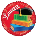 Palloncino in Foil 18" Rosso con Libri e Tocco "Laurea"