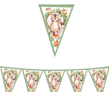 Festone Bandierina Animali del Bosco 2mt