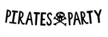 FESTONE DEI PIRATI CON TESCHIO "PIRATES PARTY" 2MT
