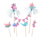 Cake Topper Animali Marini "Underwater World" 6pz