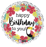 Palloncino in Foil 18" Happy Birthday To You "Tropical Toucan"