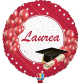 Palloncino in Foil 18" Laurea Rosso