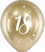 Palloncino in Lattice 12" Oro 18 anni "Glossy Gold" 6pz