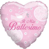 Palloncino in Foil 36" Jumbo Cuore Rosa "Il Mio Battesimo"
