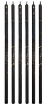 Candelina Stelo 17cm Nera con Schizzi Oro