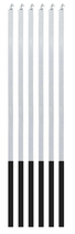 Candelina Stelo 15cm Quadrata Argento Metallizzato