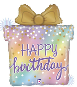 Palloncino in Foil 27" Super Shape Pacco Regalo "Opal Birthday"