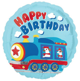 Palloncino in Foil 18" Happy Birthday Trenino