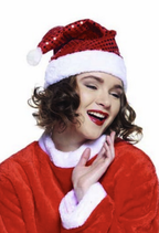 cappello babbo natale paillettes