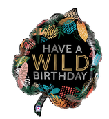 PALLONCINO IN FOIL 30" SUPER SHAPE FOGLIA "WILD BDAY TROPICAL LEAF"