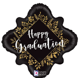 Palloncino in Foil 18" Junior Shape Laurea "Gold Leaf Graduation"