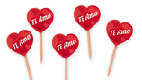 Picks Sagomati Cuore "Ti amo" 25pz