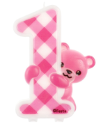 Candelina Rosa con Orsacchiotto N.1 "Pink Teddy"