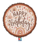 palloncino in foil  18" BOHO HAPPY BIRTHDAY