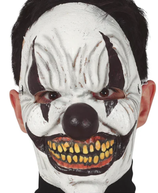 maschera clown bianca e nera