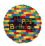 Palloncino in Foil 18" Mattoncini Happy Birthday "Birthday Blocks"