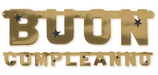 Festone Buon Compleanno Oro Stelle Nere "Stars"