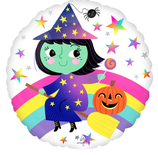 Rainbow witch pallone foil 45cm