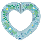 Palloncino in Foil 41" Cuore Linky Celeste "Baby Boy"