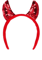 Tiara con corna glitter Devil 1 pz