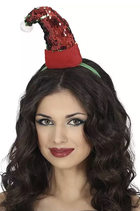 CERCHIETTO CAPPELLO DI NATALE PAILLETTES