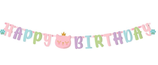 Festone Happy Birthday Gatto Rosa "Cat Princess" 2mt
