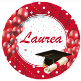 Piatto carta 20cm Laurea Prestige 8pz