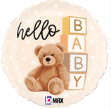 Palloncino in Foil 18" Orsetto Teddy "Hello Baby"