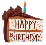 Palloncino in Foil 32" Super Shape Happy Birthday Torta al Cioccolato