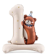 Palloncino in Foil 40" Standups N.1 con Orsetto Celeste