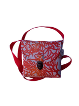 sac bandoulière enduit corail orange