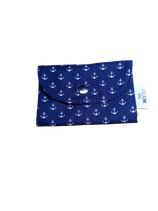 Porte monnaie Ancre bleu
