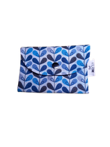 Porte monnaie feuille bleu