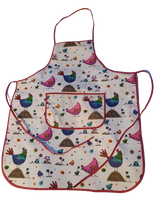 Tablier moyen fuchsia 100% coton