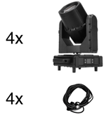 4x MH380 + Outdoor DMX Kabel 10m
