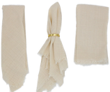 MUSSELINSERVIETTE LIGHT BEIGE