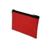 Porte-monnaie (simili) perlé rouge - zip en haut noir