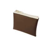 Porte-monnaie (simili) grainé chocolat - zip en haut