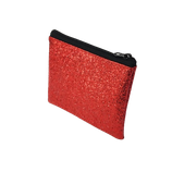 Porte-monnaie (simili) lurex rouge - zip en haut