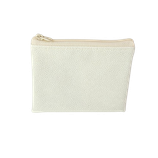 Porte-monnaie (simili) bicolore perlé ivoire et bronze - zip en haut