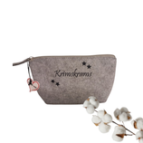 Kosmetiktasche auf Filz "Krimskrams" + Wunschname möglich