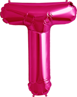 Buchstabe T Folienballon XXL pink