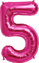 Zahl 5 Folienballon XXL pink