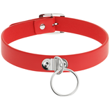 Collar vegano rojo c/anilla