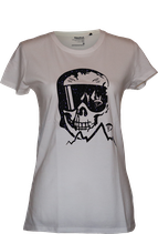T-Shirt Weis Totenkopf Schwarz
