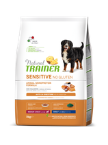 Trainer sensitive no gluten medium&maxi adult salmone