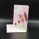 Carte 3D "Joyeuses Pâques" Papillon