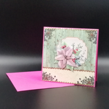 Carte 3D poinsettia