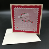 Carte Chouette de Noël en dentelle de papier